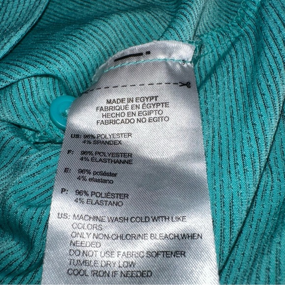 Adidas golf shirt Turquoise Sleeveless‎ Polo ladies size small - Picture 6 of 7